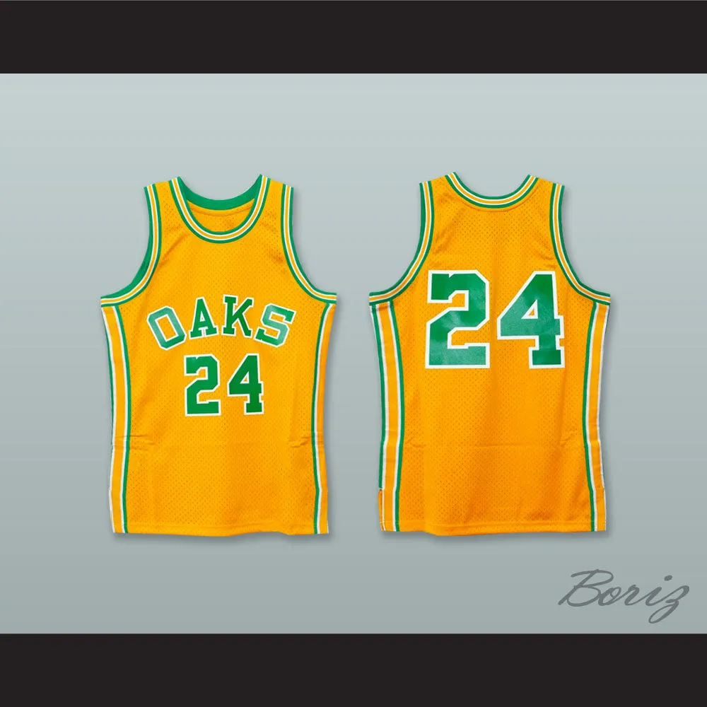Rick Barry 24 Oakland Oaks Yellow Basketball Jersey