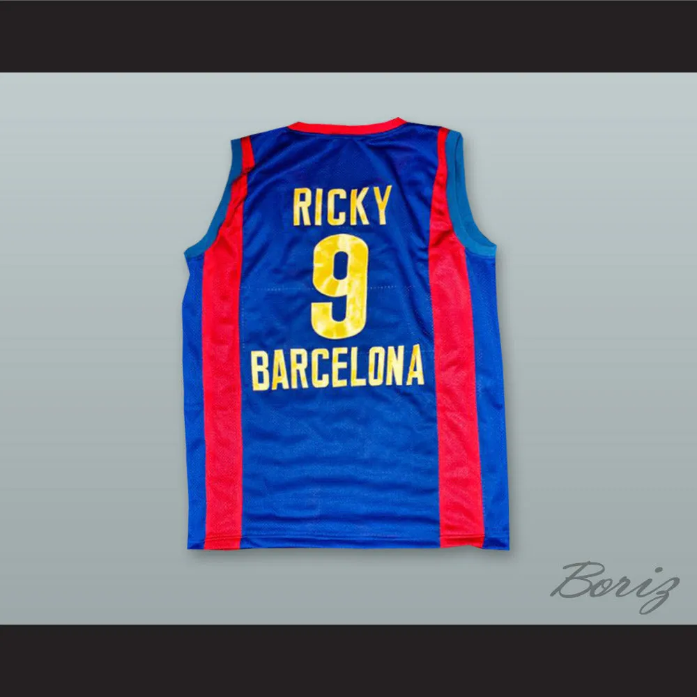 Ricky Rubio 9 Barcelona Spain Blue/Red Basketball Jersey