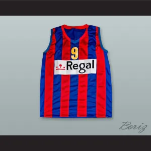 Ricky Rubio 9 Barcelona Spain Blue/Red Basketball Jersey
