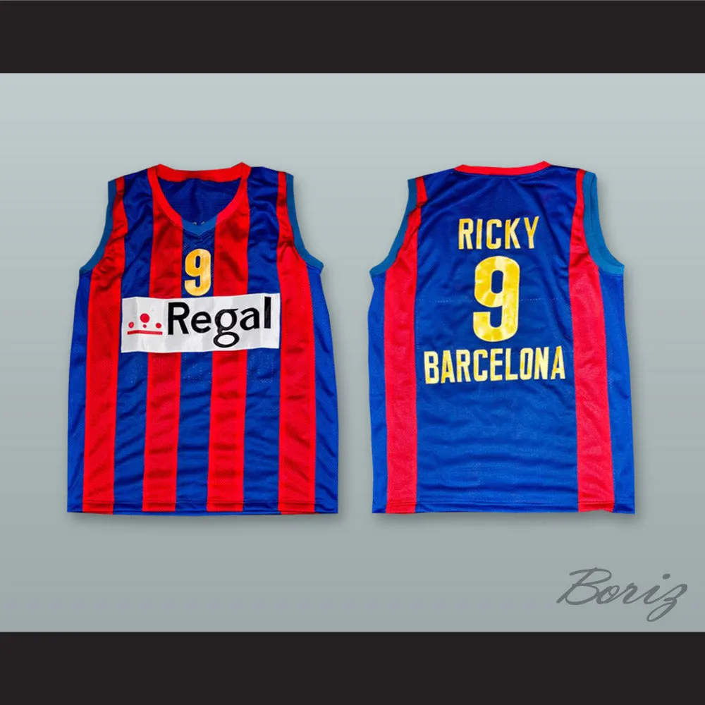 Ricky Rubio 9 Barcelona Spain Blue/Red Basketball Jersey