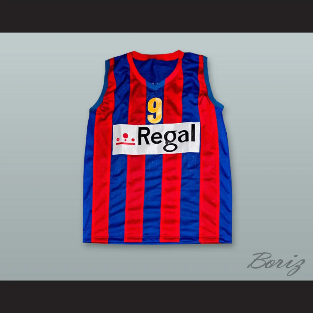 Ricky Rubio 9 Barcelona Spain Blue/Red Basketball Jersey