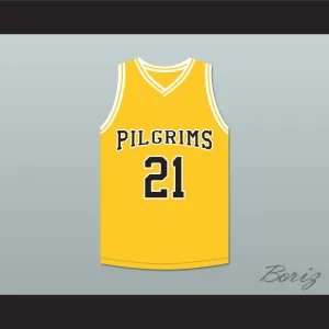 Rob Brown Jamal Wallace 21 Pilgrims Basketball Jersey Finding Forrester