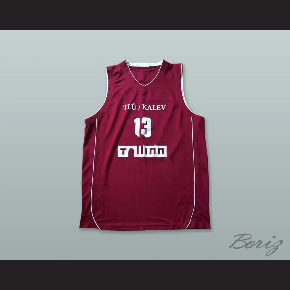Robertas Grabauskas 13 BC Tallinna Kalev Estonia Maroon Basketball Jersey
