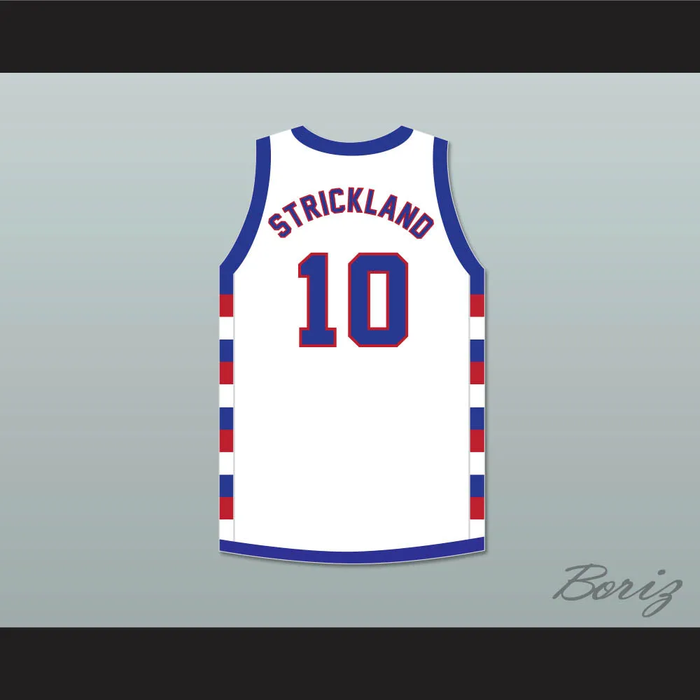 Rod Strickland 10 school  White Basketball Jersey