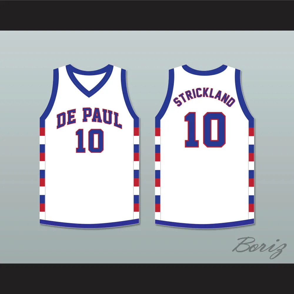 Rod Strickland 10 school  White Basketball Jersey