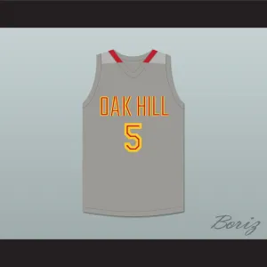 Ron Mercer 5 Oak Hill Academy Gray Basketball Jersey