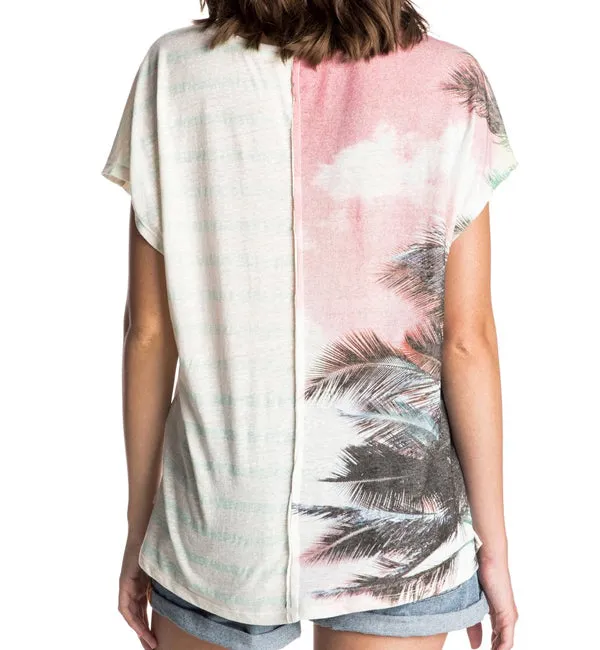Roxy Fashion Dolman Palm Sundays T-Shirt - Sand