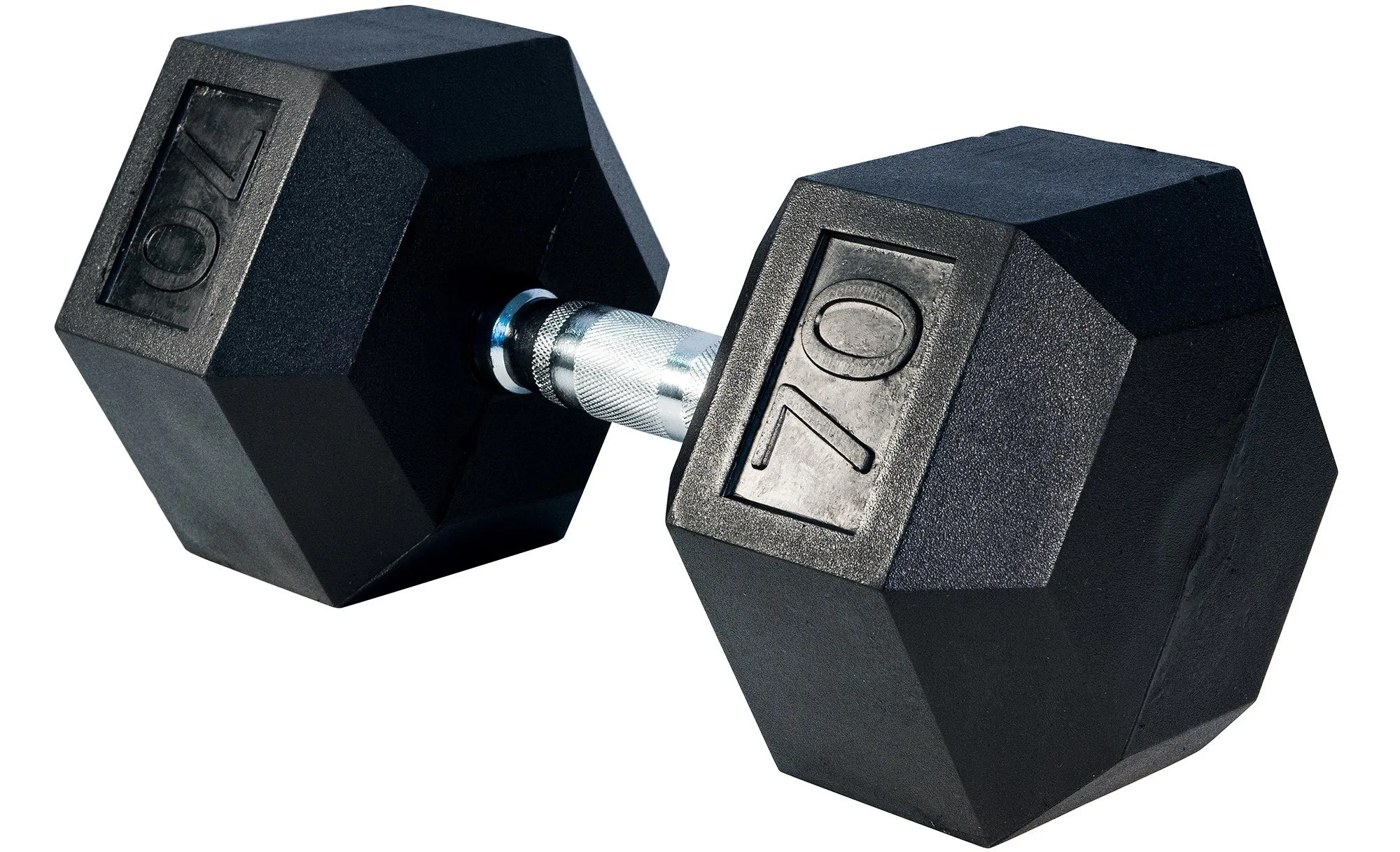 RUBBER HEX DUMBELLS 70LBS