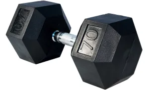 RUBBER HEX DUMBELLS 70LBS