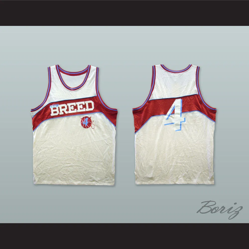 Rucker Park New Breed 4 White Basketball Jersey
