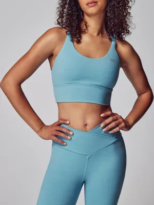 Running Bare SALE | Lotus Sports Bra - Sky Marle (Adult)