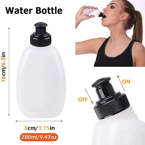 Running Belt Waist Pack with Adjustable Strap&Water Bottle Holder, Slim Fanny Packs for Women,Waterproof Fanny Pack for Men,iPhone Running Holder Cell Phone Belt Pouch Bag for iPhone X/Samsung/LG/Gym