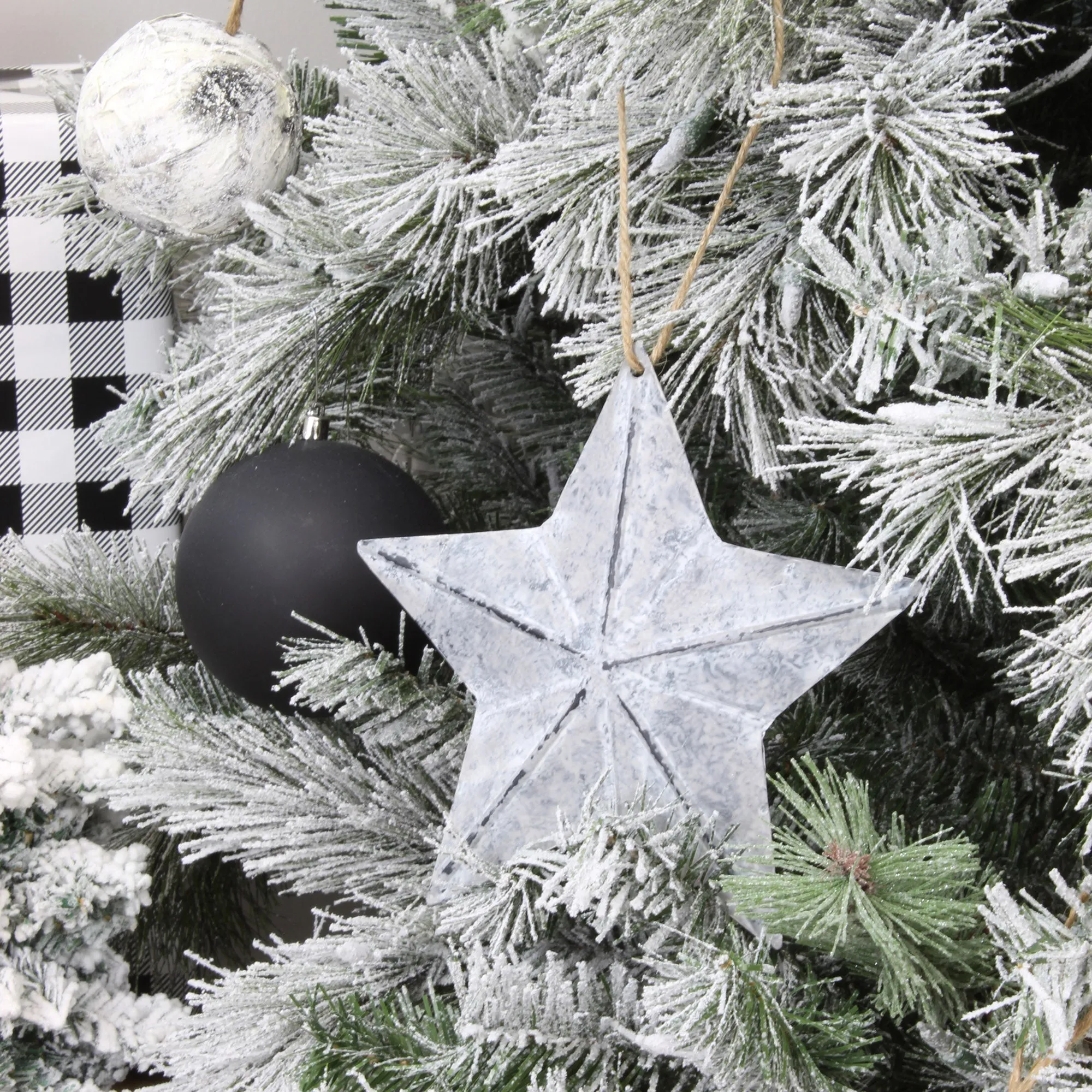 Rustic Galvanized Star Ornaments (3-Pack, 7.5 Inch)