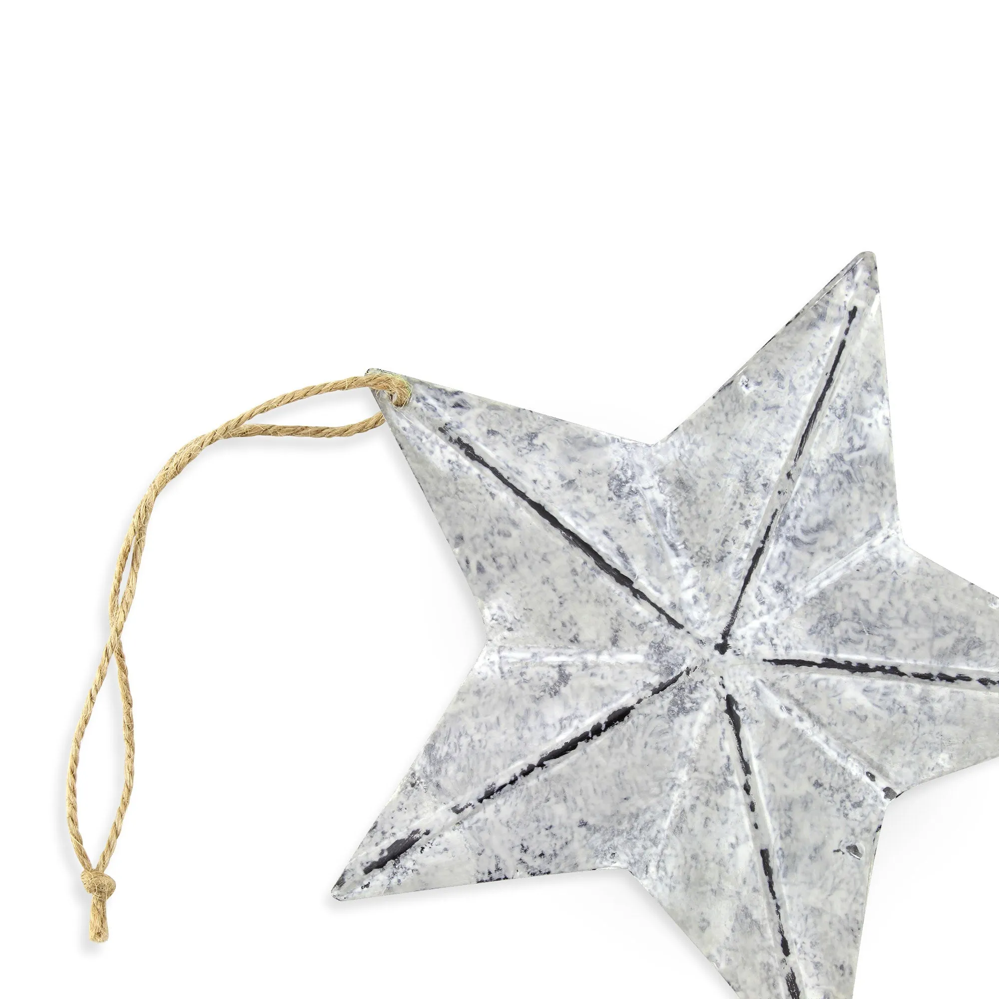 Rustic Galvanized Star Ornaments (7.5 Inch, Case of 8)
