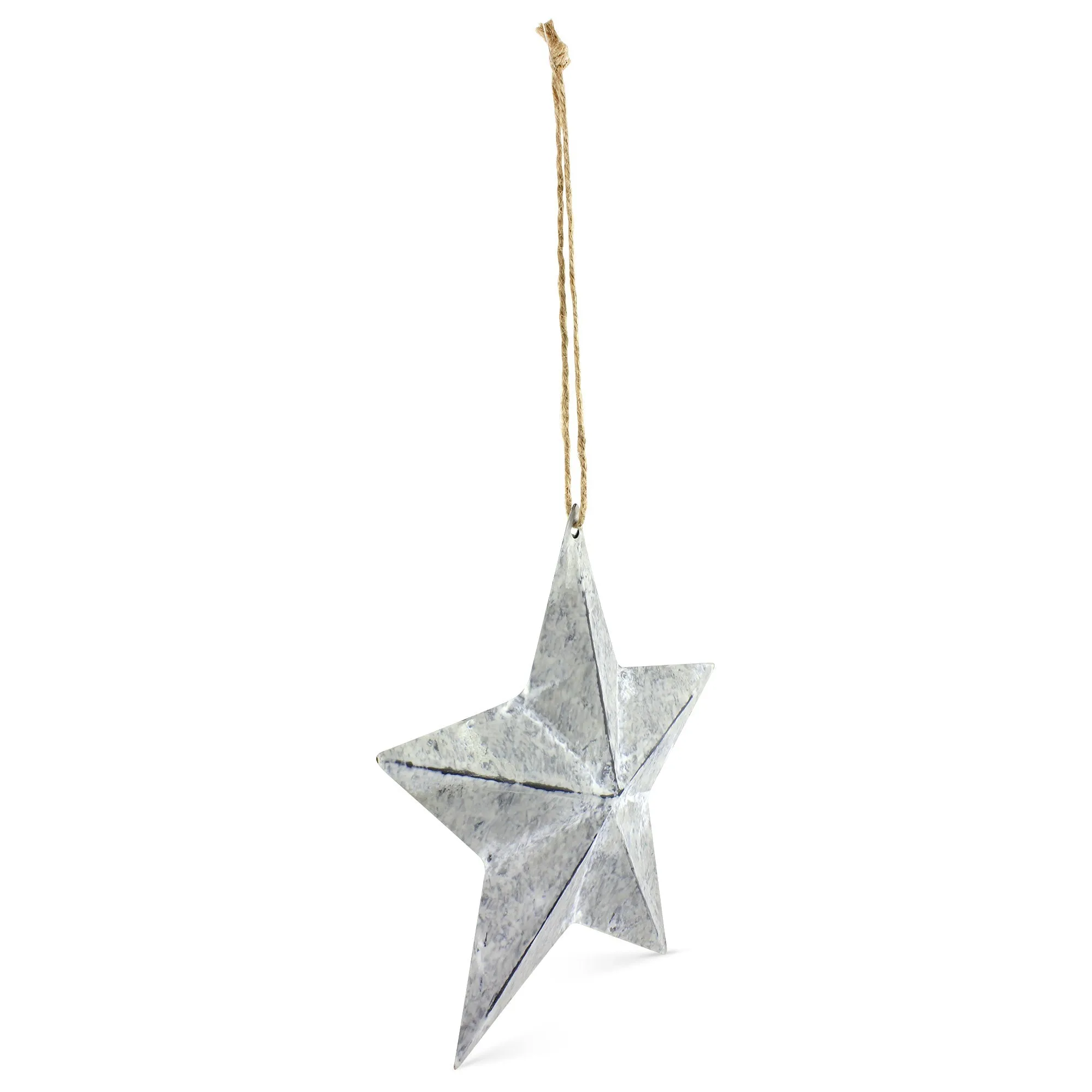Rustic Galvanized Star Ornaments (7.5 Inch, Case of 8)
