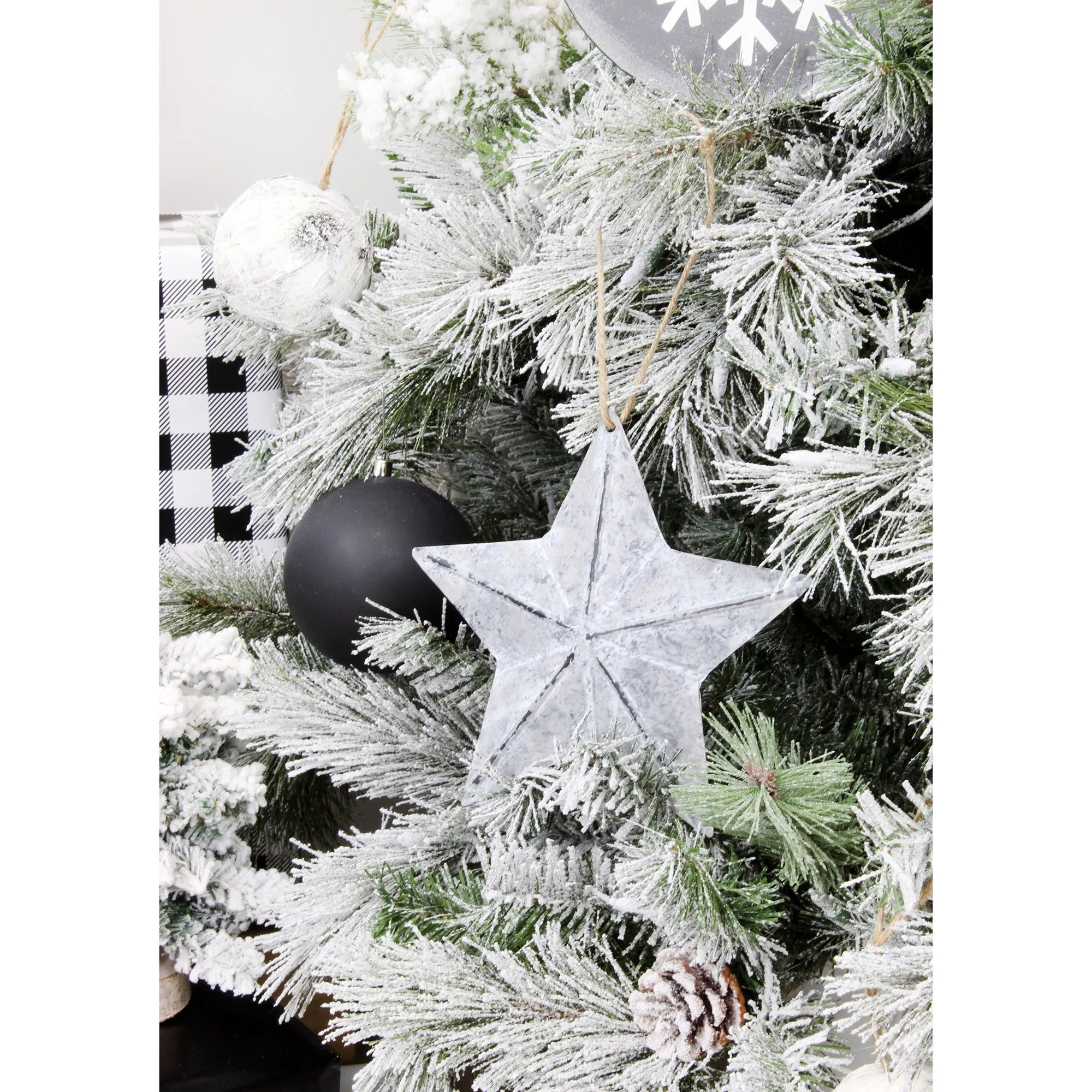 Rustic Galvanized Star Ornaments (7.5 Inch, Case of 8)