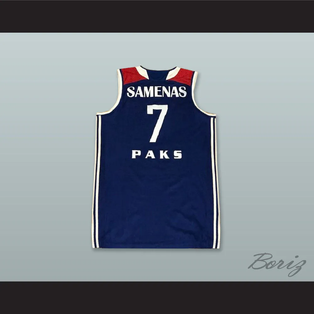 Samenas 7 Atomeromu SE Paks Hungary Navy Blue Basketball Jersey