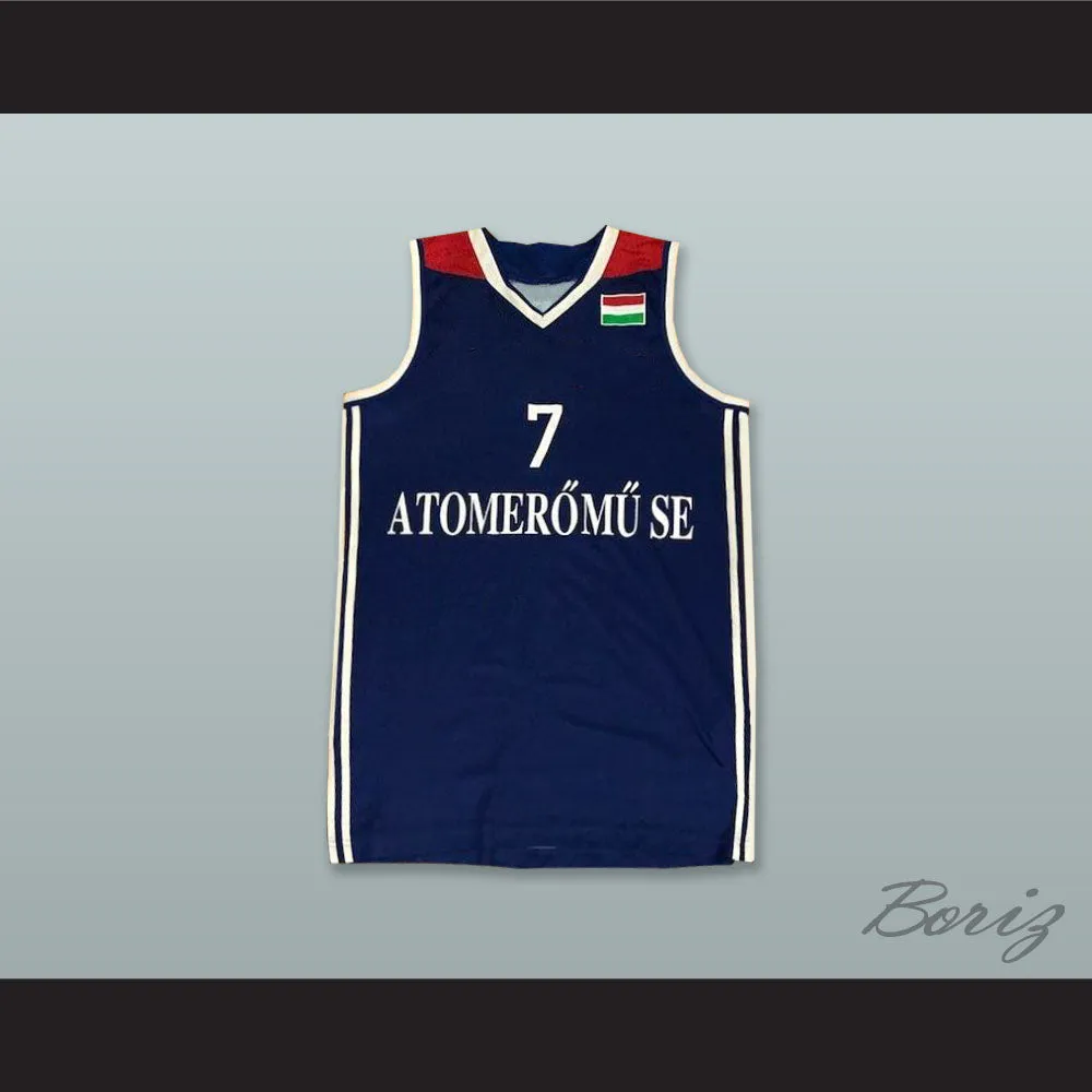 Samenas 7 Atomeromu SE Paks Hungary Navy Blue Basketball Jersey