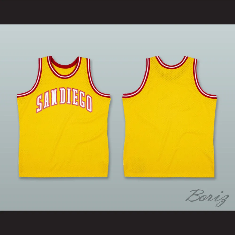 San Diego Conquistadors Yellow Basketball Jersey