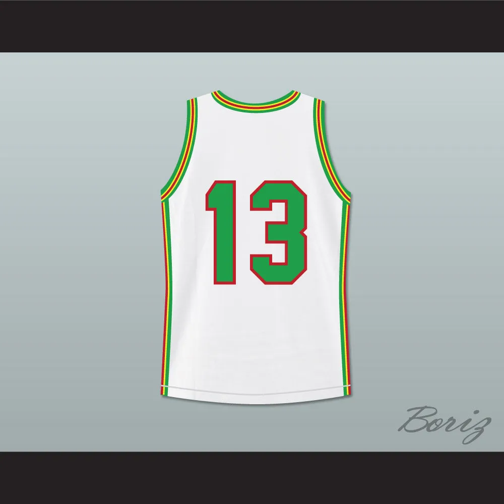 Sarunas Marciulionis 13 Lithuania White Basketball Jersey 1