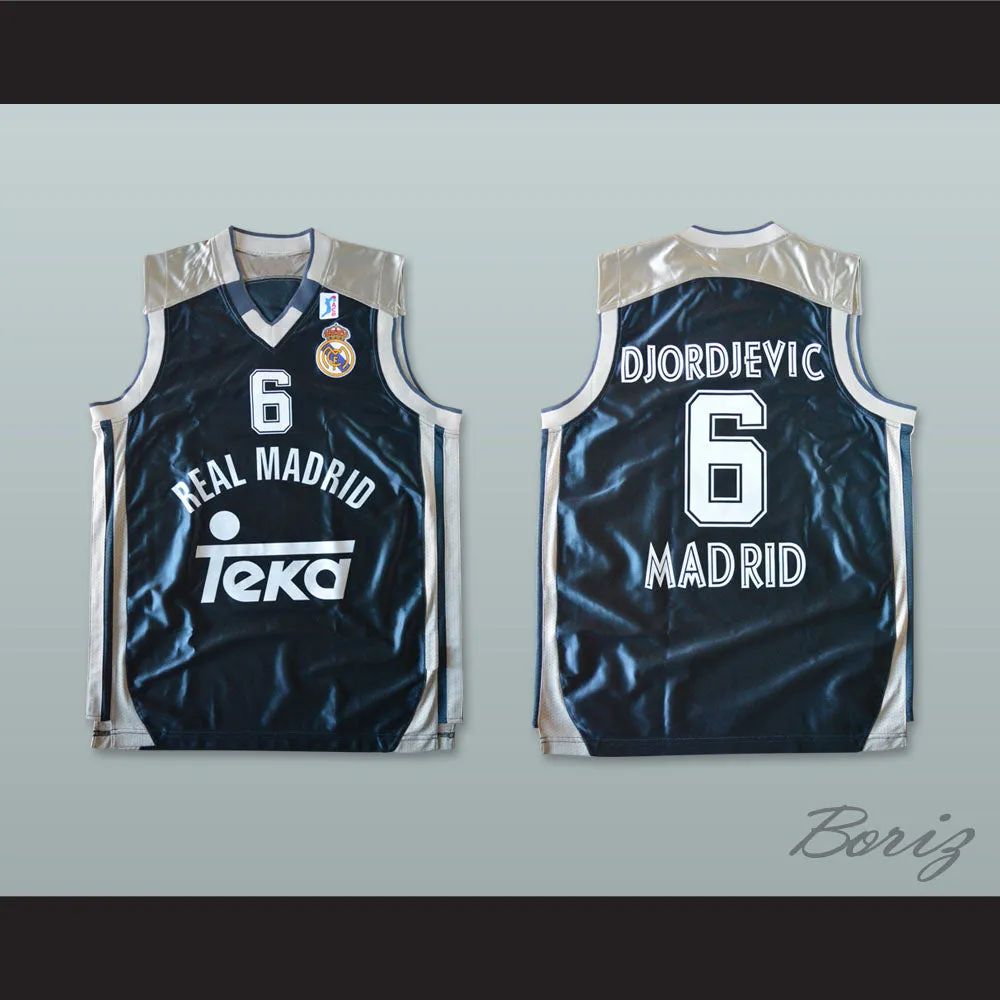 Sasha Djordjevic 6 Real Madrid Dark Blue Basketball Jersey