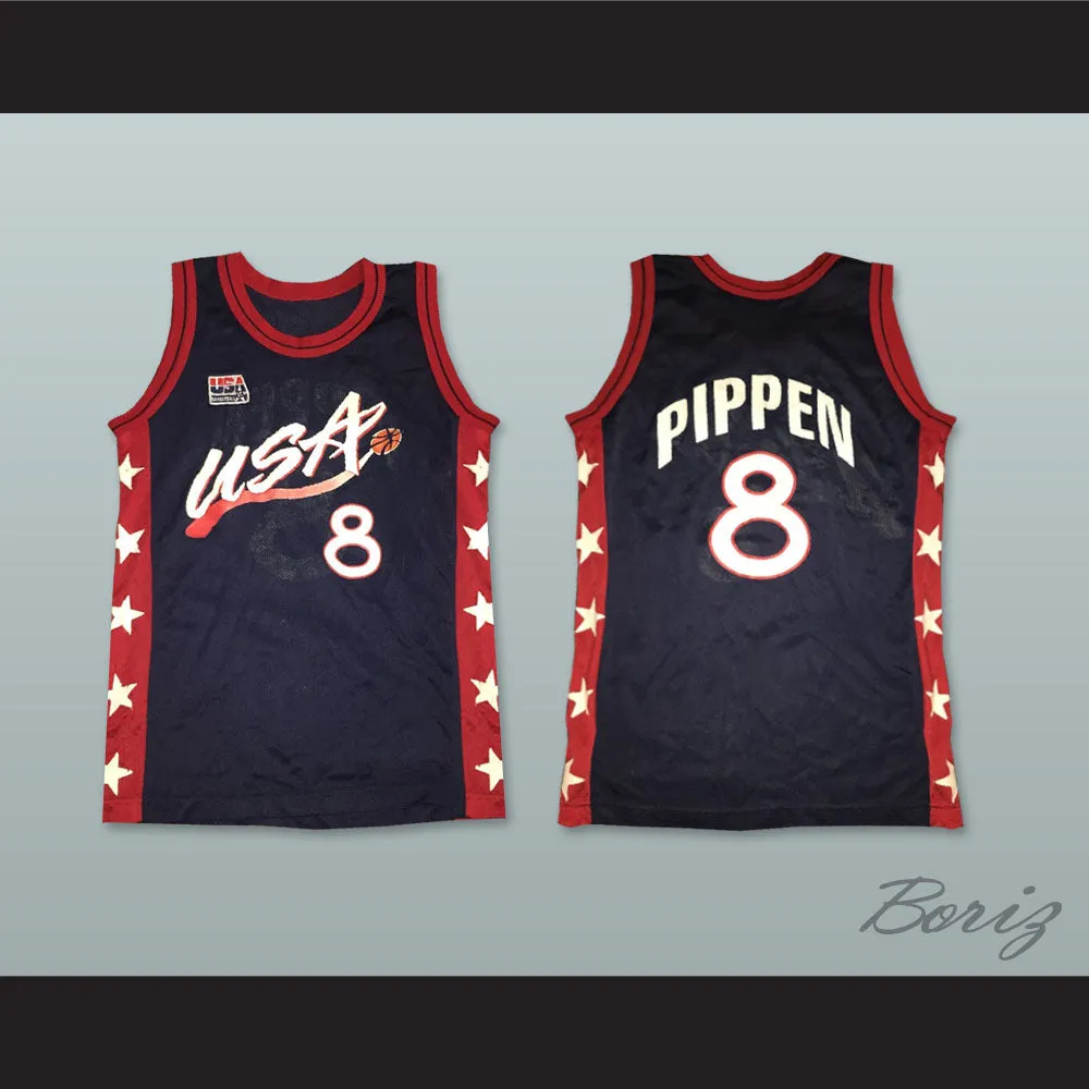 Scottie Pippen 8 USA Basketball Jersey Includes USA Patch