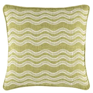Scout Embroidered Green Indoor/Outdoor Decorative Pillow Cover