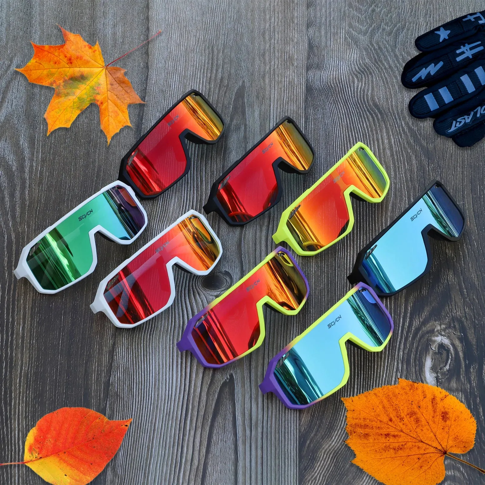 SCVCN MTB Cycling Glasses fishing Sports Running Driving Sunglasses UV400 Road