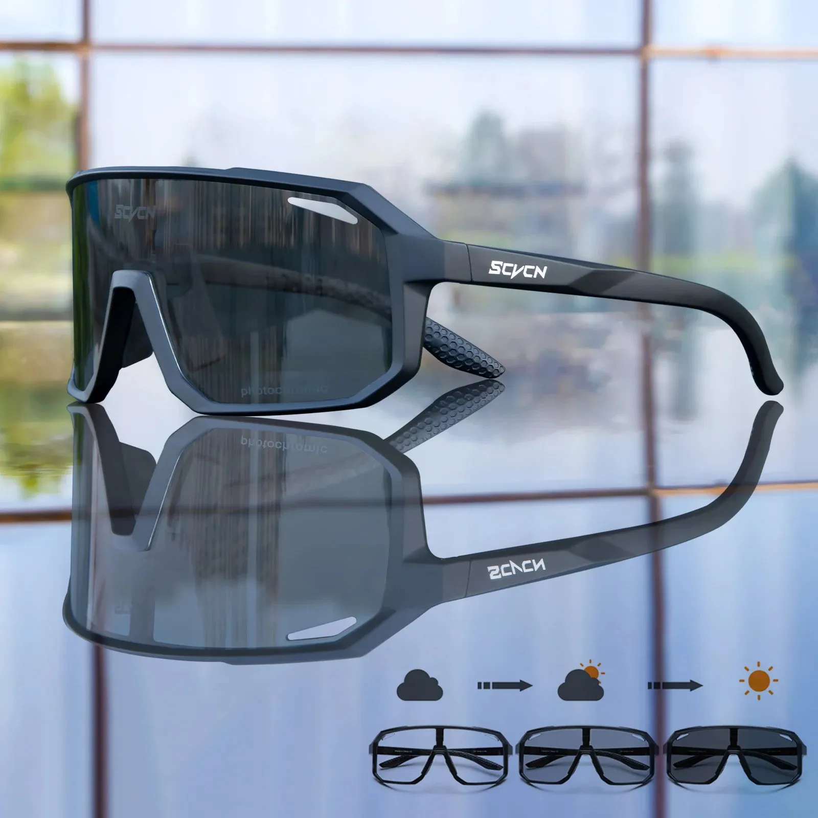 SCVCN MTB Cycling Glasses fishing Sports Running Driving Sunglasses UV400 Road