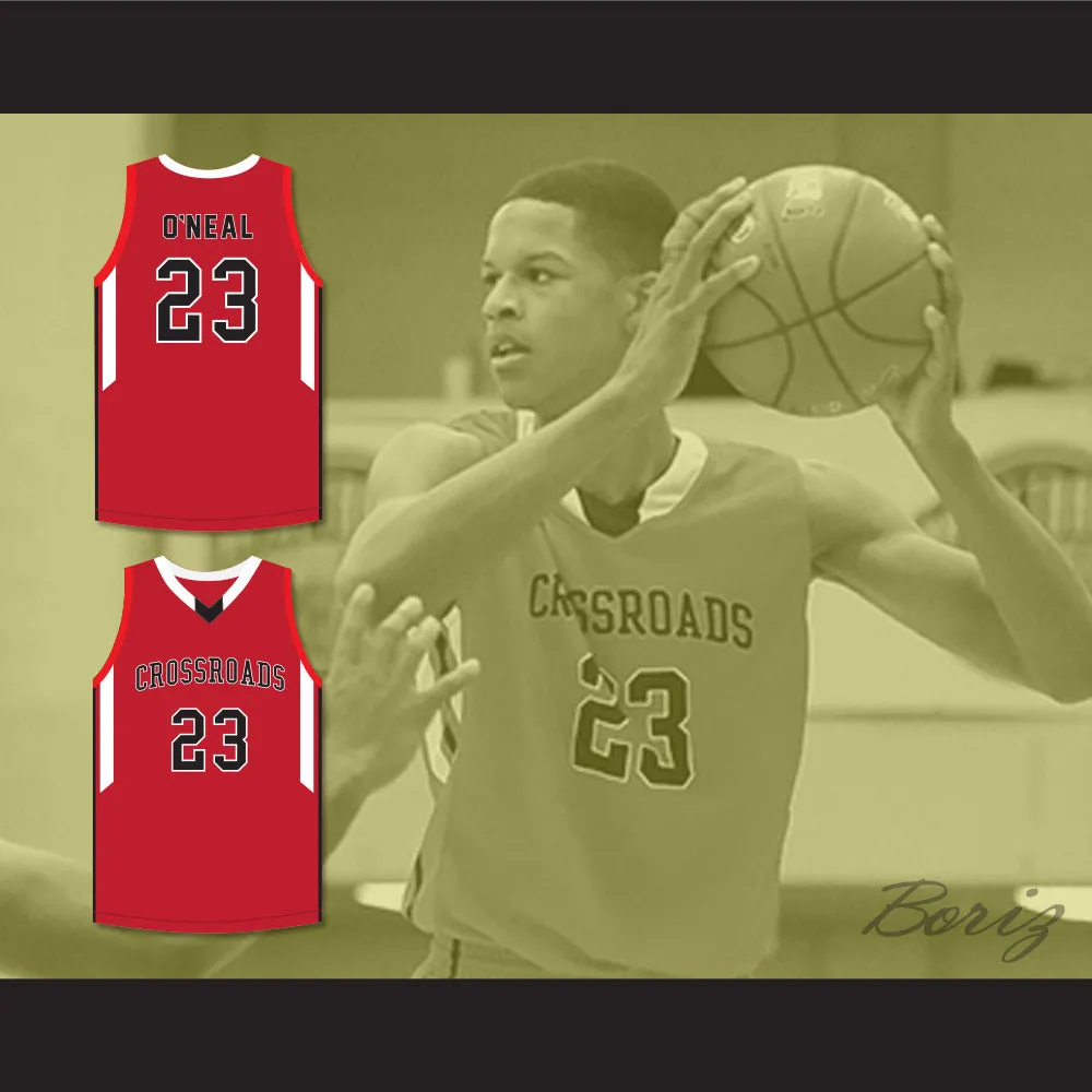 Shareef O'Neal 23 Crossroads School Roadrunners Red Basketball Jersey 2