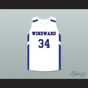 Shareef O'Neal 34 Windward School Wildcats White Basketball Jersey 2