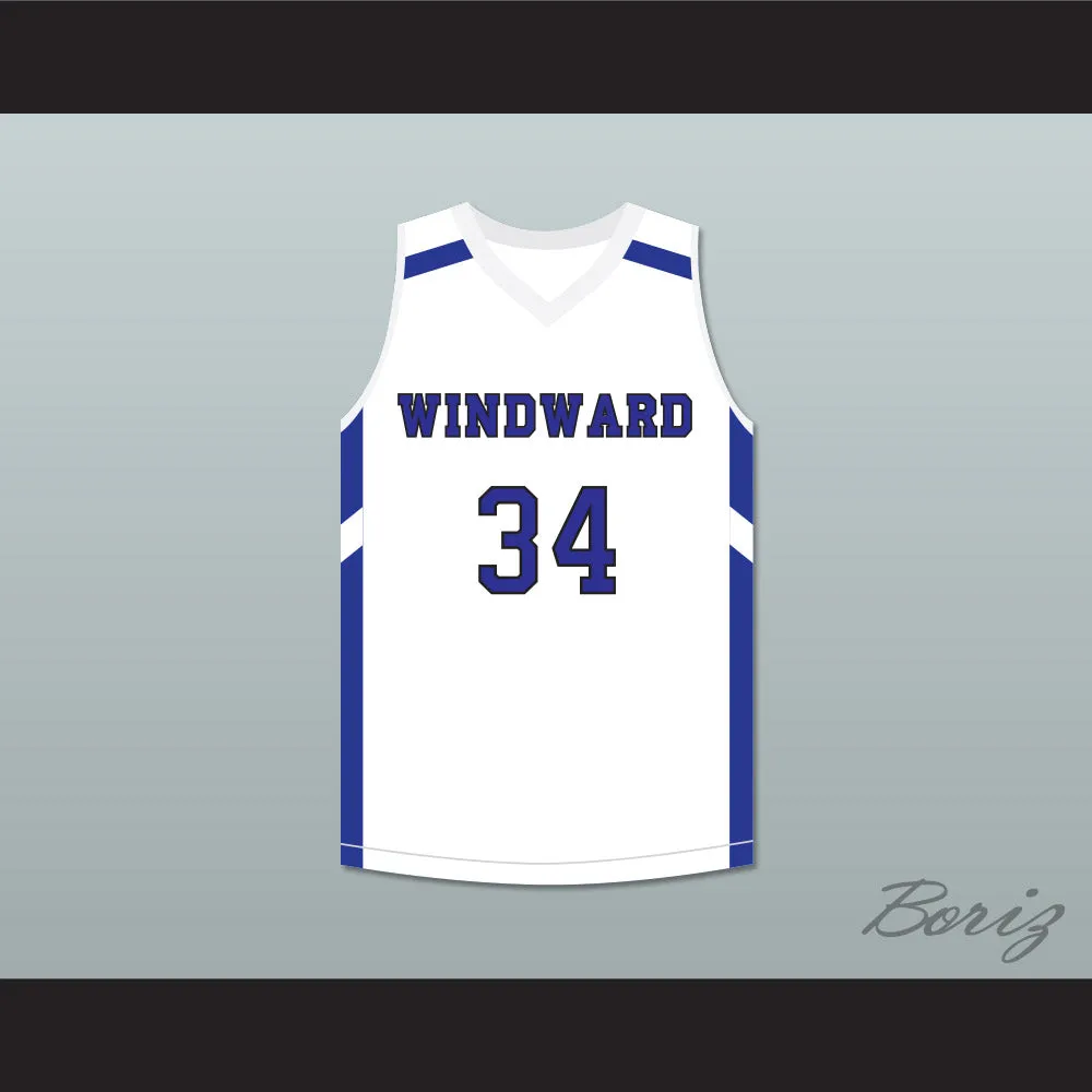 Shareef O'Neal 34 Windward School Wildcats White Basketball Jersey 2
