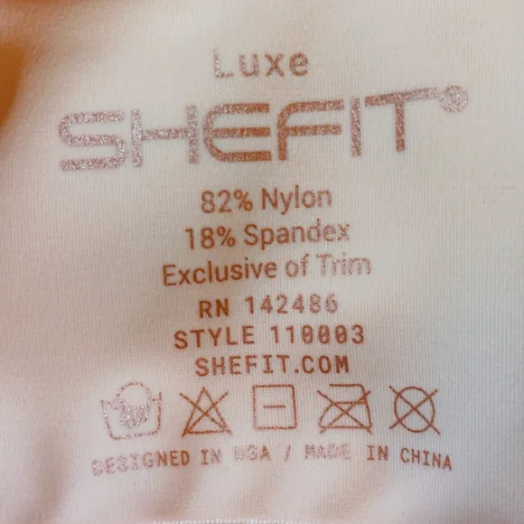 SHEFIT Active Gym Yoga Running Stretch Medium Impact Flex Sports Bra Blush EUC