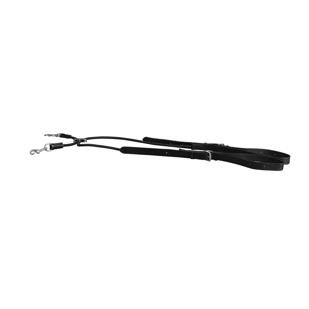 Side Reins Rolled Leather Elastic