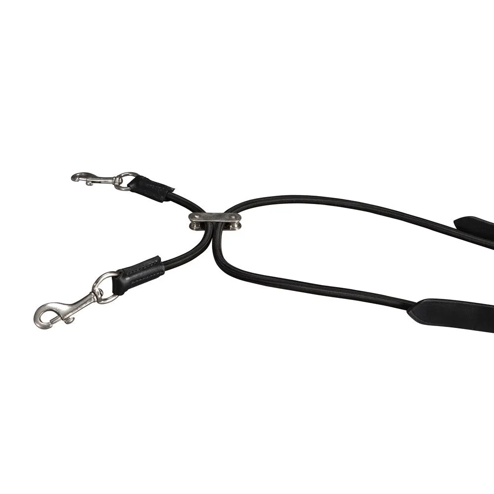 Side Reins Rolled Leather Elastic