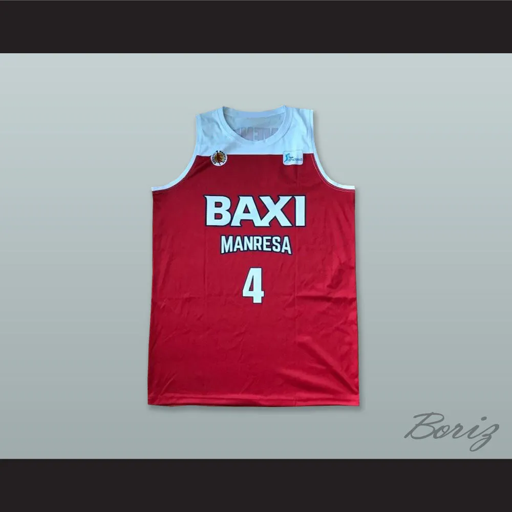 Siim-Sander Vene 4 Basquet Manresa Spain Red Basketball Jersey