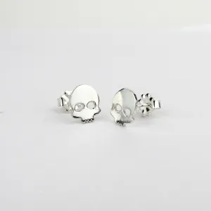 Silver Skull Earrings