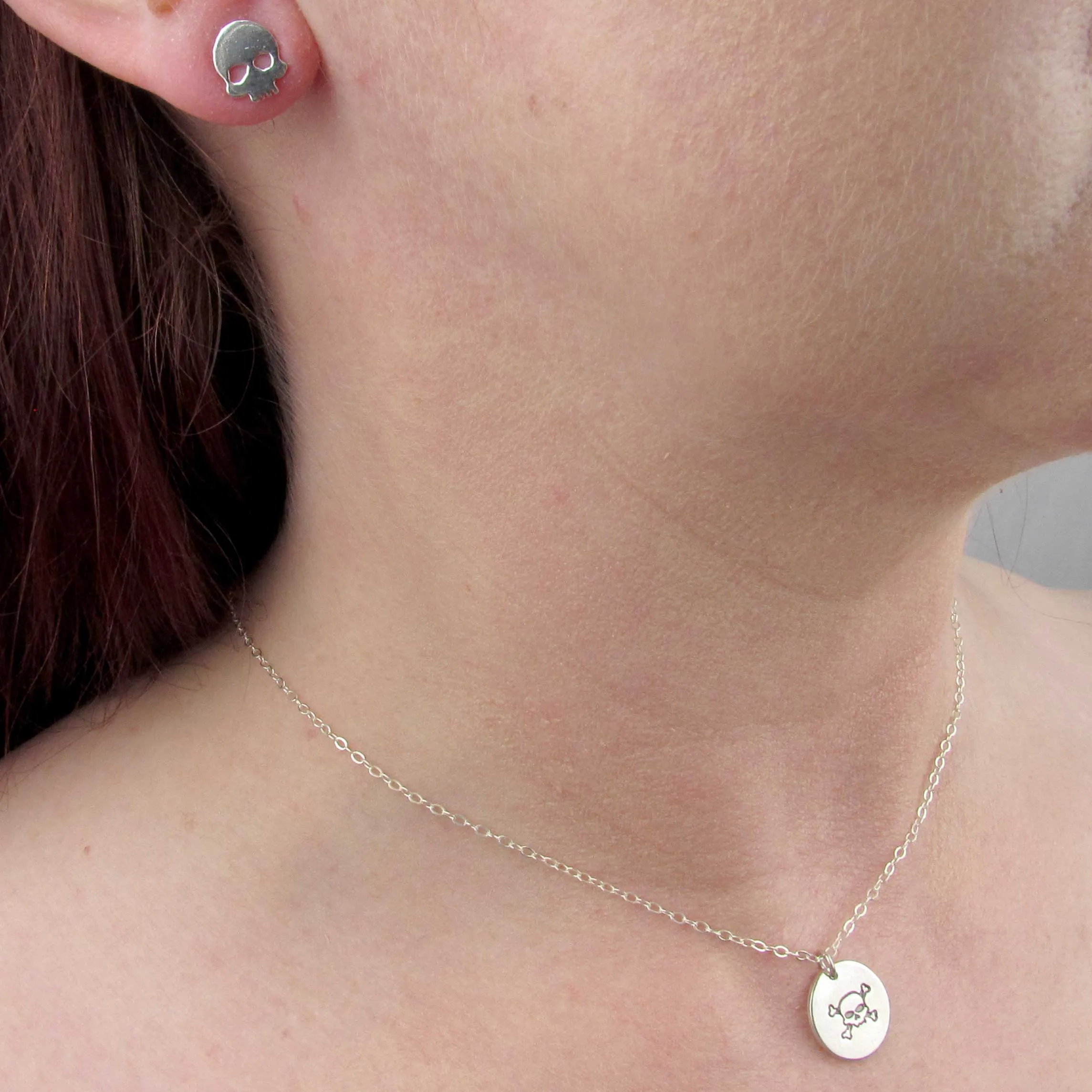 Silver Skull Earrings