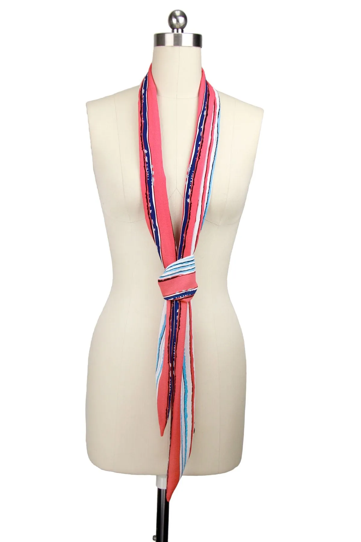 Skinny Striped Scarf