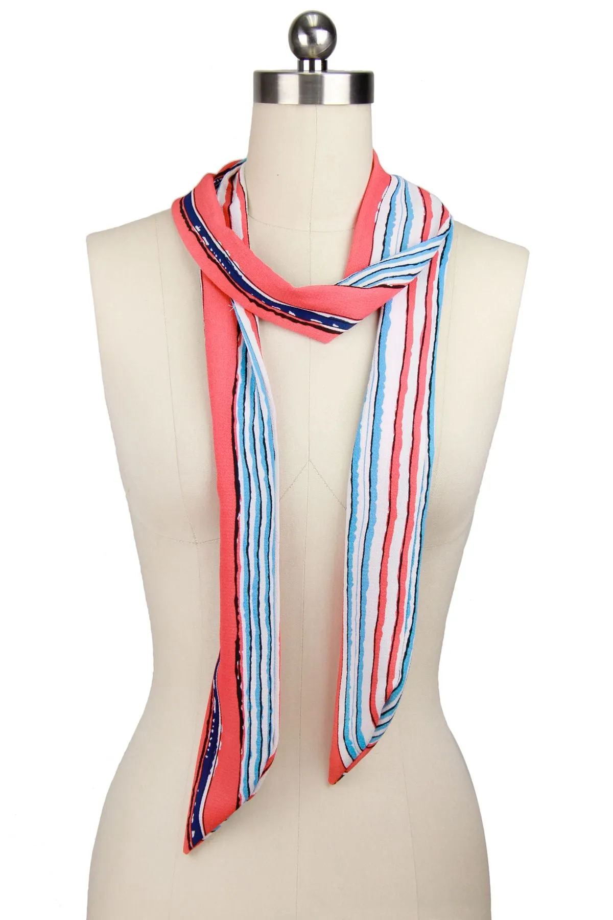 Skinny Striped Scarf