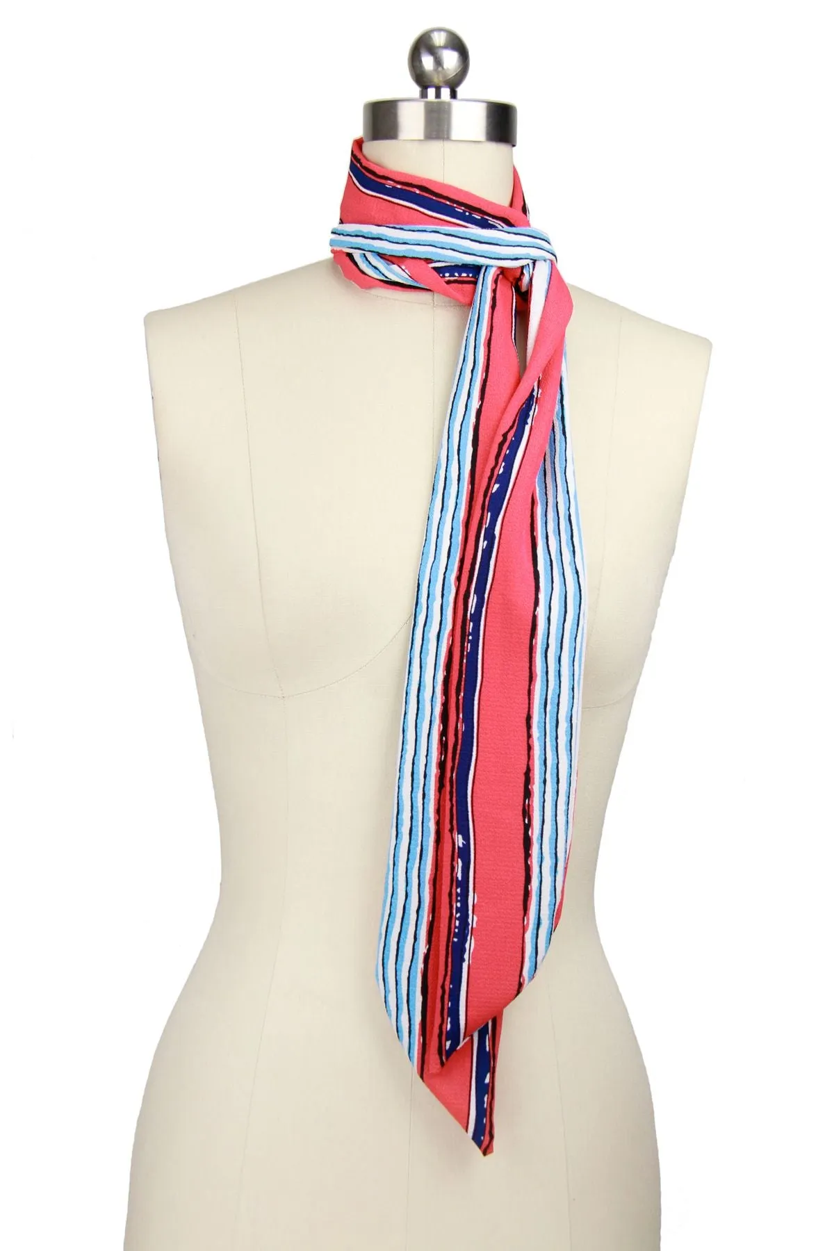 Skinny Striped Scarf