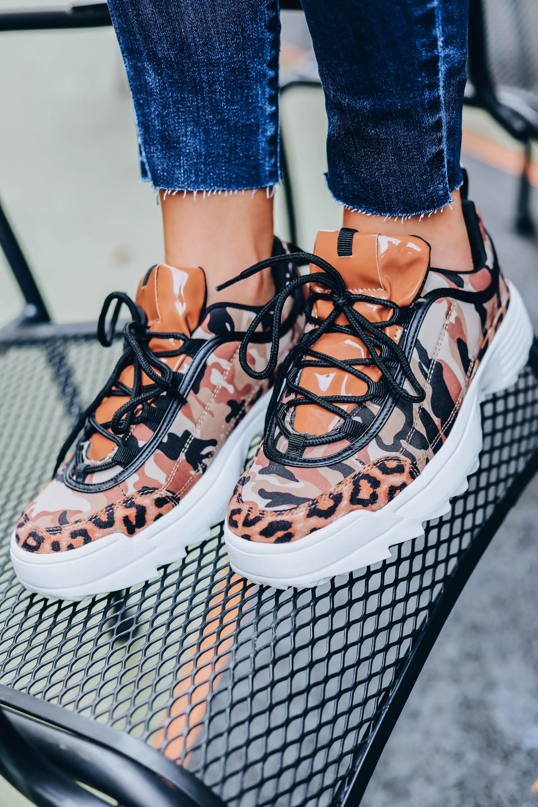 Sneaky Camo Sneakers - Camel