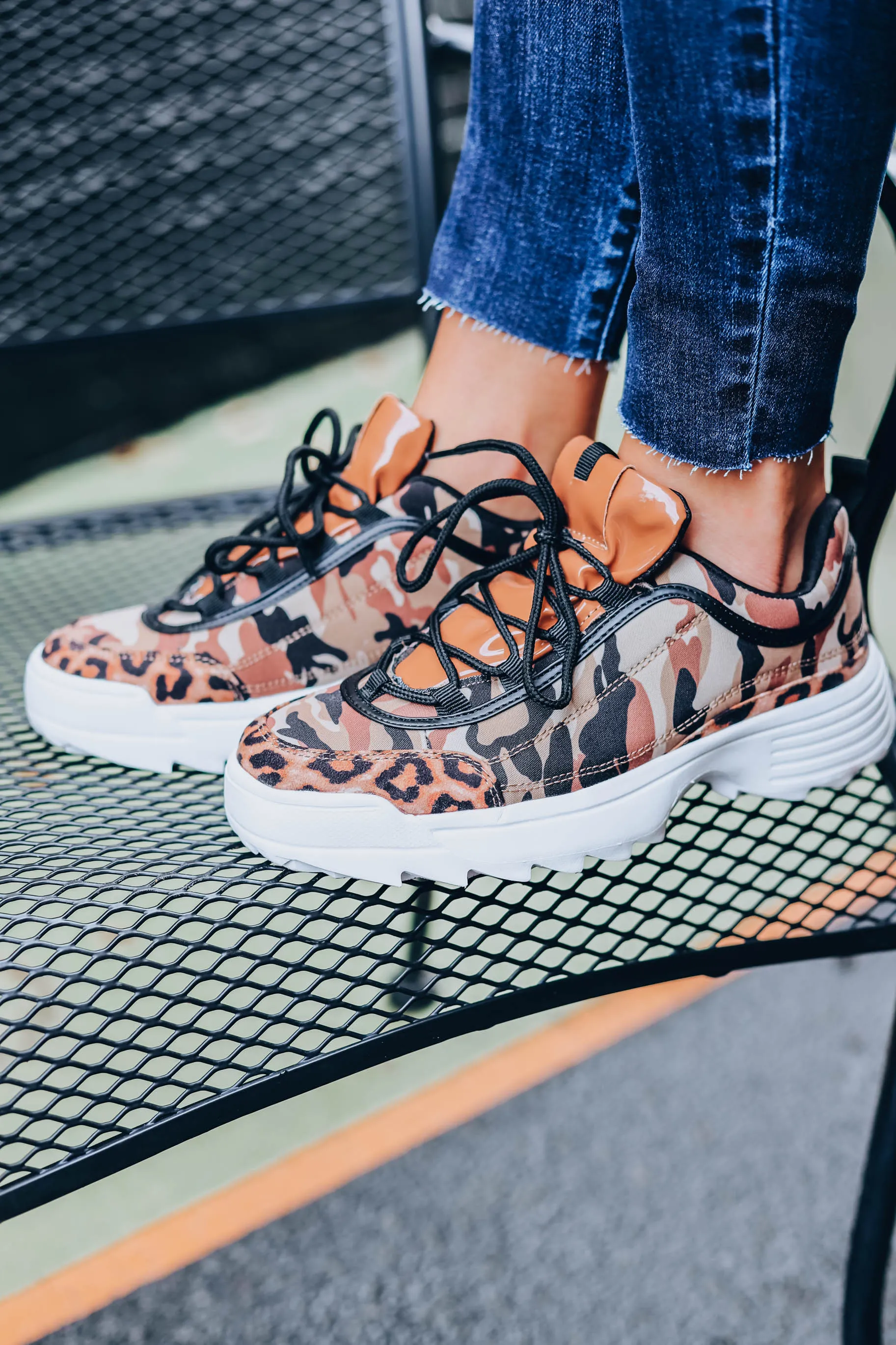 Sneaky Camo Sneakers - Camel