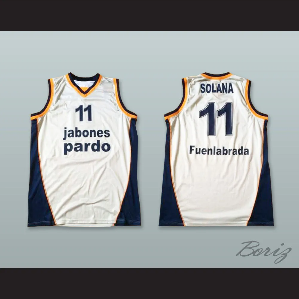 Solana 11 Baloncesto Fuenlabrada White Basketball Jersey