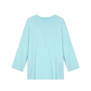 Solid Oversize Round Neck Pullover Basic Shirt