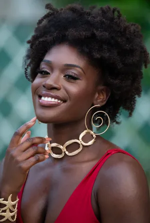 SPIRAL STATEMENT EARRINGS