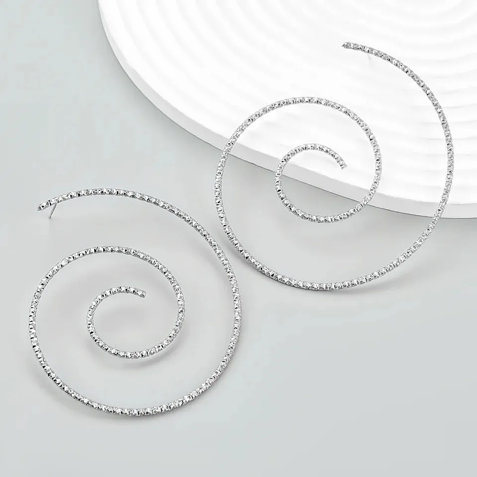 SPIRAL STATEMENT EARRINGS
