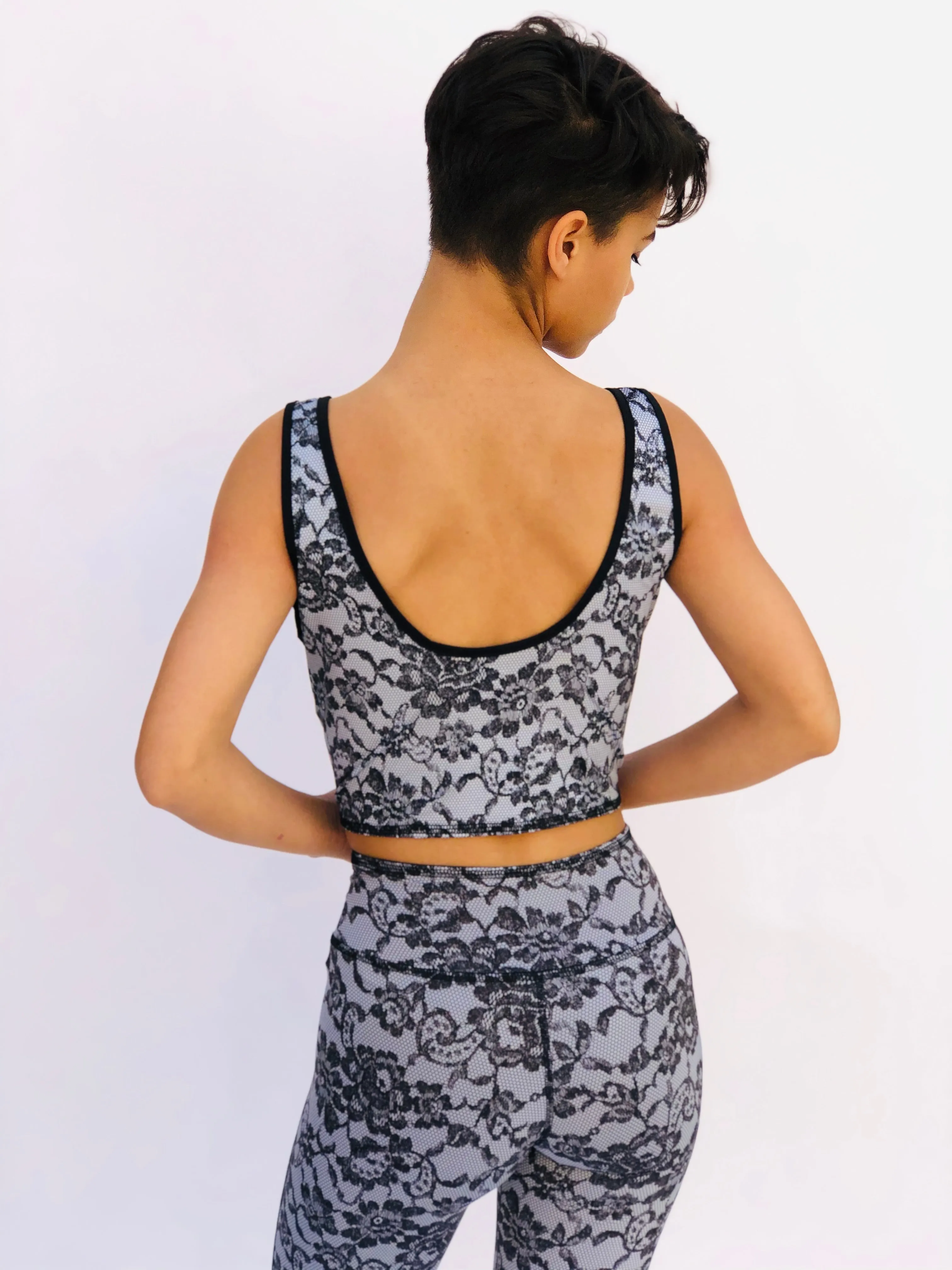 SPORTS BRA BRALET BLACK LACE/BLACK