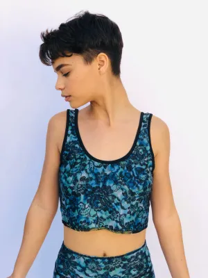SPORTS BRA BRALET BLUE LACE/1950’s HAWAII