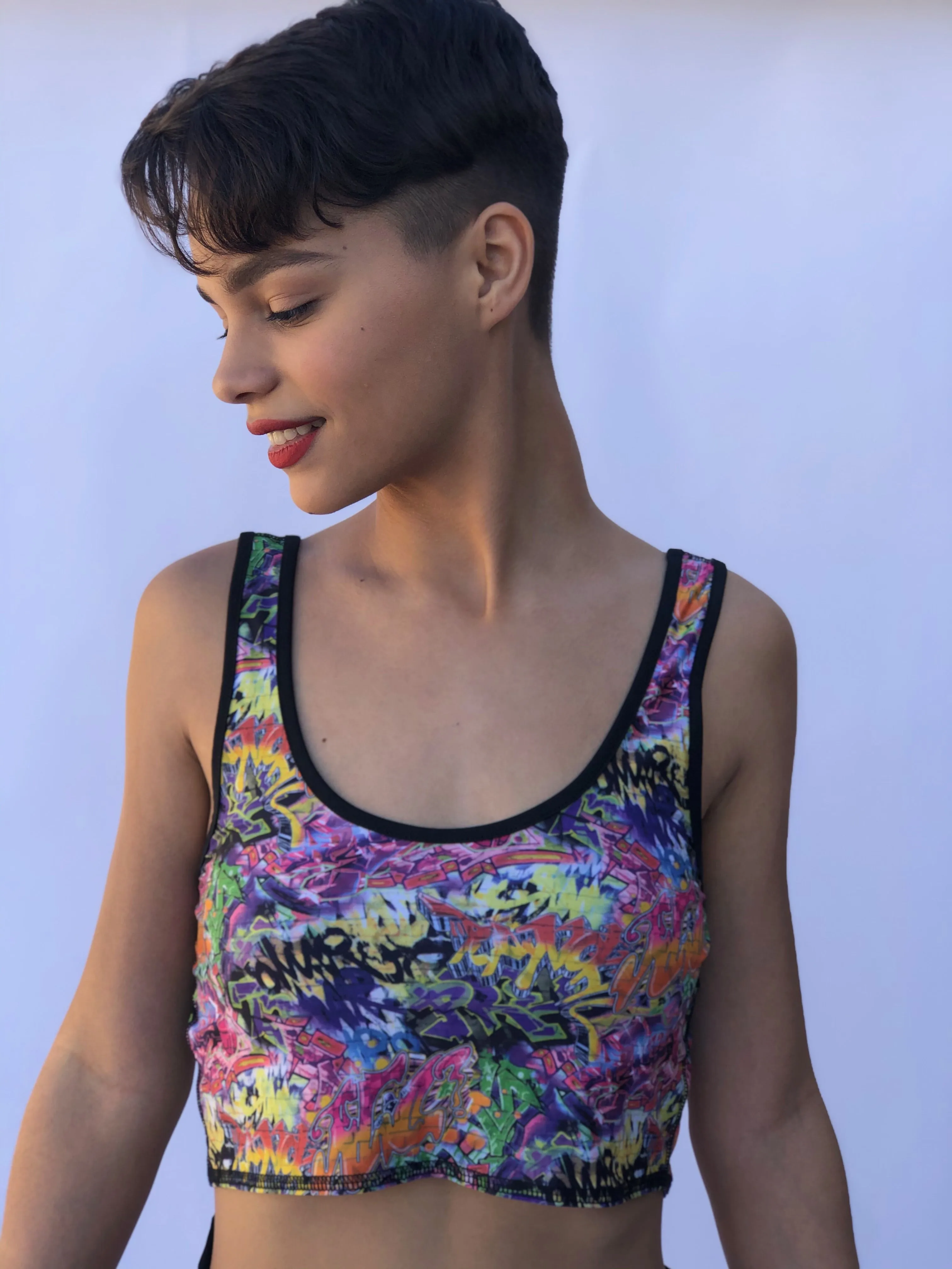 SPORTS BRA BRALET GRAFFITI/ BUNS OF STEEL
